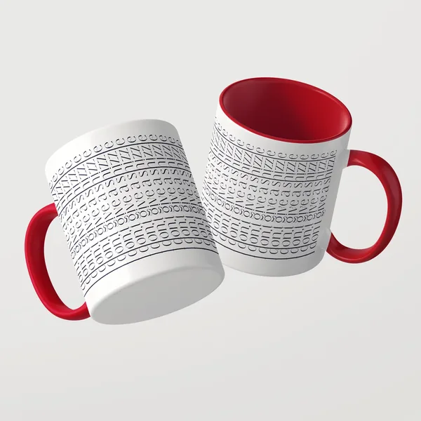 I don’t give a shizzle Tasse mit roter Innenseite und rotem Henkel