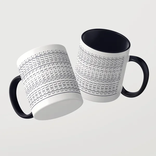 I don’t give a shizzle Tasse mit schwarzer Innenseite und schwarzem Henkel