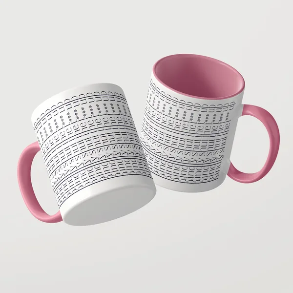 kindly shut the f*** up Tasse mit rosa Innenseite und rosa Henkel