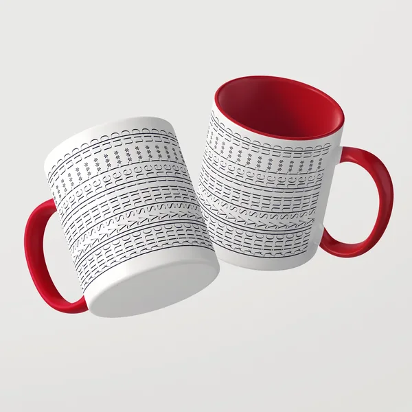kindly shut the f*** up Tasse mit roter Innenseite und rotem Henkel