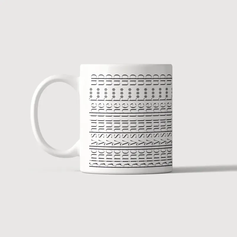 Tasse mit dem Spruch kindly shut the f*** up